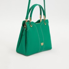 Levidor Lêvi D'or Yeşil Zarif Dikiş Detaylı Kadın El Çantası