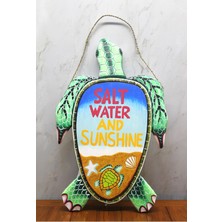 Ahşap Duvara Asmalı Kaplumbağa Okas-22