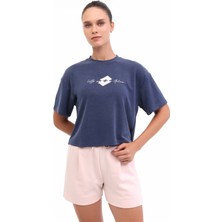 Lotto W-Edsuma Tee 5fx Lacivert Kadın Kısa Kol T-Shirt
