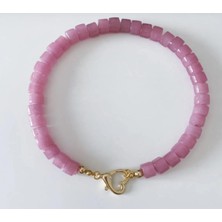 Pembe Cam Kolye