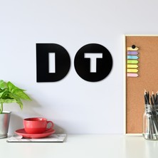 Ahşap Duvar Dekoru Do It Yazılı 40X25 cm Siyah Motive Edici Ofis Çalışma Odası Modern Tasarım