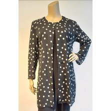 Büyük Beden 3992 Siyah Ceket+Bluz Takım