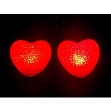 LED Işıklı Kırmızı Kalp Gece Lambası