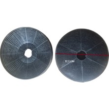 Isıkar Aspiratör Karbon Filtre Oval 17, 3Cm (2'li Tk) Gri-Siyah Renk