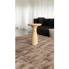 Simillo Home & Living Mantar Yan Sehpa Doğal Ahşap Tekli Naturel Renk