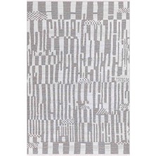 Dalida 3217A Yumuşak Dokulu Modern Desenli Gri Krem Salon, Mutfak, Oturma, Çocuk Oda Halısı