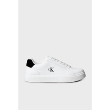 Calvin Klein Deri Logolu Sneaker Ayakkabı YM0YM0143501W Erkek Ayakkabı YM0YM01435 01W