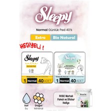 Sleepy Normal 40'lı Günlük Ped Bio Natural ve Extra Özellikleri ile Gün Boyu Konfor Sunar