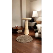 Simillo Home & Living Naturel Renk Doğal Ahşap Tekli Mantar Sehpa -Wooden Coffee Table