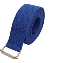 Pamuklu Ayar Tokalı Saksı Mavisi 250 cm Yoga Kemeri