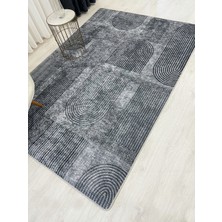 Brillant Gri Jüt Görünümlü Modern Halı