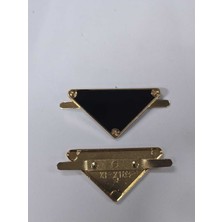 Üçgen Çanta Plakası Çanta Süsü Mineli 5 Adet