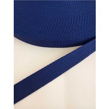 Kolon Şerit  Saks Mavi Dar Dokuma (2,5 Cm) 25 mm x 10 Metre Çanta ve Tasma Hobi Kolonu Kemer Şerit