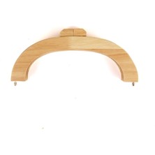 20 cm Ahşap Çanta Bursu Dekoratif Başlıklı Natural