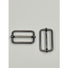 Çanta Sürgüsü / Ayar Tokası / 2 Li Set / 3 cm Antrasit