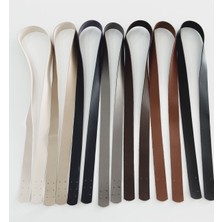 Suni Deri Dikmeli Çanta Askısı-Taba 98 cm