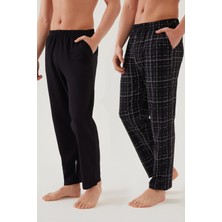 Koza İç Giyim Erkek Pamuklu 2'li Tek Alt Pijama Ekoseli Desen ile Rahat ve Şık Seçim
