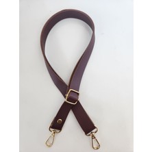 Deri Ayarlı Çanta Askısı Uzunluk (120 cm - En 2 cm ) Gold Detaylı