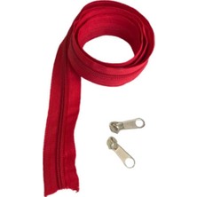 T5 Kırmızı Plastik Fermuar 10 M + 20 Başlık