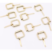 10 Adet 2 cm Makaralı Toka Light Gold