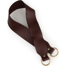 Bordo Deri Çanta Sapı Çifti