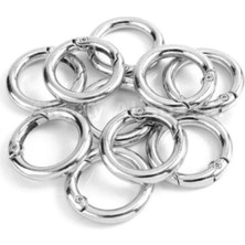 Eyfel Kadınlar İçin Beilys 10 Adet Gümüş Metal Yaylı Halka 2 cm Çapında Ekonomik Aksesuar