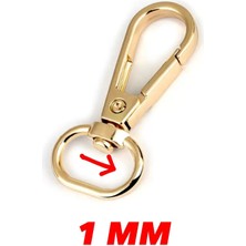 1 cm - Paris Kanca Çanta Klips Metal Altın - 10 Adet - Metal Aksesuar