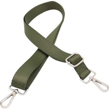 Yeşil Ayarlanabilir Nikel Tokalı Çanta Sapı Çanta Aksesuarı Telefon Askısı 3cm En 120 cm Uzunluk