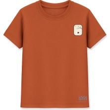 Yaprak Dökümü Temalı Minimal Kiremit Basic Tişört