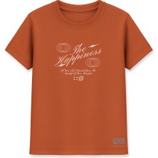 The Happiness Of Your Life Kadın Basic Kiremit Tişört