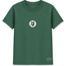 Hilal ve Bozkurt Minimal Armalı Yeşil Basic Tişört