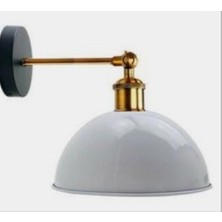 Mylights Mat Gold Eskitme Gövde Metal Duvar Apliği – Beyaz Başlık E27 duy hareketli otel kafe yatakbaşı aplik okuma lambası çalışma odası çocuk odası aplik 
