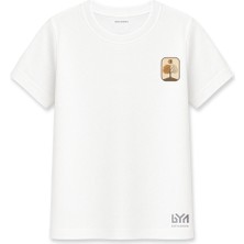 Mevsim Ağacı Tasarımlı Beyaz Basic Tişört