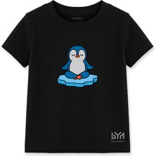 Pengu’nün Sessiz Dünyası Siyah Çocuk Basic Tişört