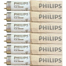 (6 Adet) Philips 30W 840 Günışığı (4000K) G13 DUYLU T8 Floresan