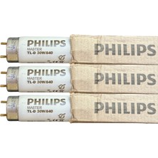 (3 Adet) Philips 30W 840 Günışığı (4000K) G13 DUYLU T8 Floresan