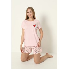 Pembe Berrry Şortlu Pijama Takımı