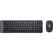 MK220 Kablosuz Türkçe Klavye Mouse Seti - Siyah