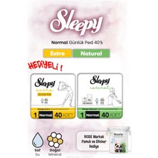 Sleepy Natural ve Extra Günlük Ped Normal 40'lı ve Rosie Hediye