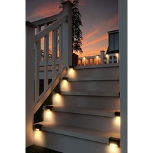 Güneş Enerjili Köşebent LED Lamba, Bahçe ve Veranda Dekoru, 4'lü Set