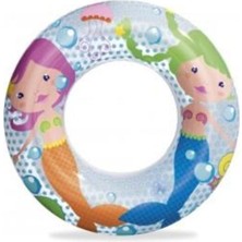 Renkli Desenli Can Simidi 51 Cm, Turuncu, Eğlenceli ve Güvenli Deniz Malzemesi