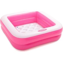 Mini Kare Havuz Pembe 85X85X23 Cm, Çocuklar Için Eğlenceli Bahçe Havuzu