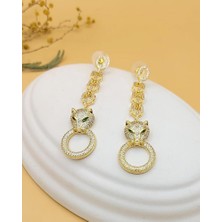 Ds Model Zirkon Panter Küpe