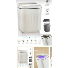 Sensörlü 20L Çöp Kovası, Uv Işık, Antibakteriyel, Koku Geçirmez, Ergonomik Tasarım