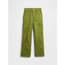 Gap Kız Çocuk Yeşil Smooth Twill Jogger Pantolon