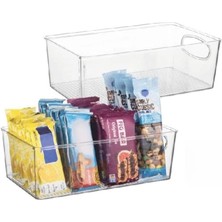 Adet Şeffaf Akrilik Çok Amaçlı Organizer Mutfak Buzdolabı Makyaj ve Banyo Düzenleyici