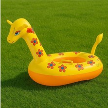 intex Renkli Zürafa Desenli Çocuk Deniz Simidi Oturaklı ve Tutucaklı, Güvenli ve Eğlenceli Kullanım