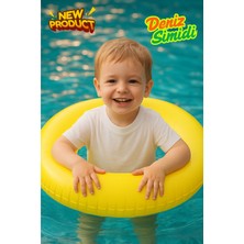 Renkli Çocuk Deniz Simidi, Havuzda Güvenli ve Eğlenceli Kullanım (Sarı 51-61 Cm)