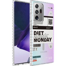 Galaxy Note 20 Ultra Kılıf Airbag Kenarlı Renkli Desenli Silikon Scks Elegans Kapak-No5