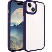 iPhone 15 Plus Uyumlu Scks Krom Kapak-Derin Mor